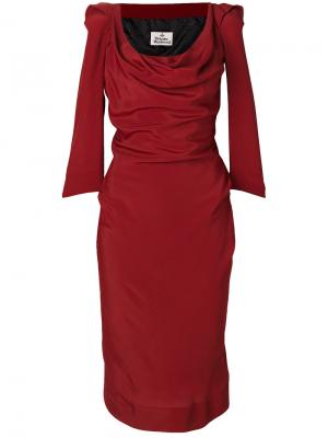 Приталенное платье с рукавами три-четверти Vivienne Westwood. Цвет: красный