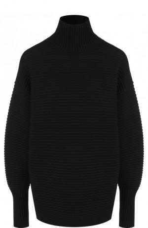 Шерстяной пуловер свободного кроя с воротником-стойкой Victoria, Victoria Beckham. Цвет: черный