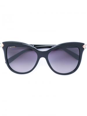 Солнцезащитные очки 501/8G Bulgari. Цвет: чёрный
