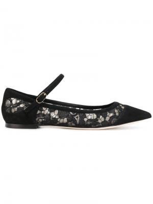 Балетки с закругленным носком Dolce & Gabbana. Цвет: чёрный