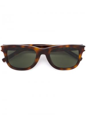 Солнцезащитные очки Classic 51 Saint Laurent Eyewear. Цвет: коричневый