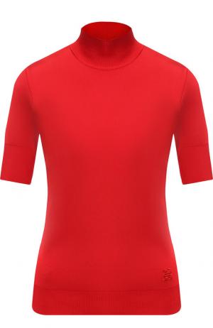 Однотонный пуловер с укороченным рукавом Givenchy. Цвет: красный