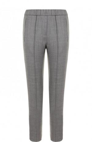 Укороченные шерстяные брюки со стрелками Michael Kors Collection. Цвет: серый