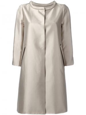 Пальто с потайной застежкой Armani Collezioni. Цвет: телесный