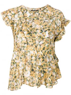 Блузка с цветочным принтом Isabel Marant. Цвет: жёлтый и оранжевый