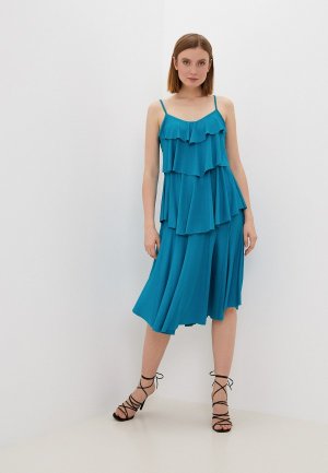 Платье пляжное Emdi. Цвет: голубой
