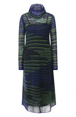 Вязаное платье-миди с высоким воротником M Missoni. Цвет: разноцветный