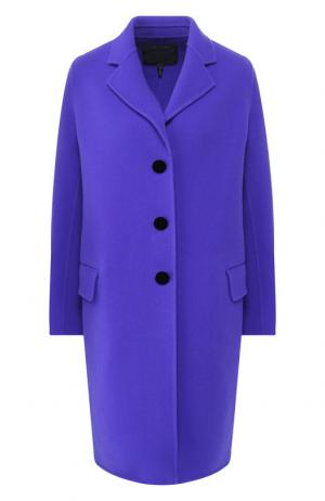 Шерстяное пальто с отложным воротником Marc Jacobs. Цвет: синий