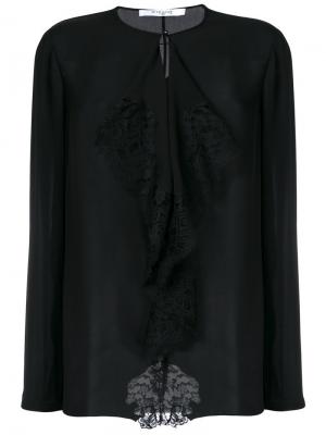 Блузка с рюшами Givenchy. Цвет: чёрный