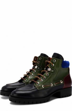 Высокие кожаные ботинки Bad Scout на шнуровке Dsquared2. Цвет: разноцветный