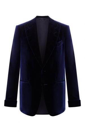Однобортный пиджак из вискозы Tom Ford. Цвет: фиолетовый