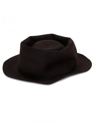 Шляпа с плоской тульей Horisaki Design & Handel. Цвет: чёрный