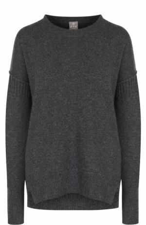 Кашемировый пуловер свободного кроя с круглым вырезом FTC. Цвет: темно-серый