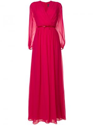 Длинное платье Uguale Max Mara. Цвет: розовый и фиолетовый