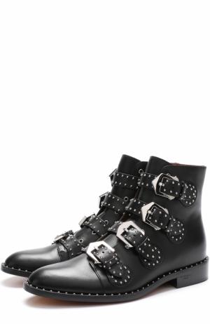 Кожаные ботинки Elegant Studs с заклепками Givenchy. Цвет: черный