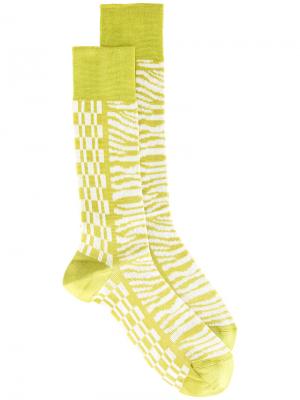Носки с принтом Haider Ackermann. Цвет: зелёный