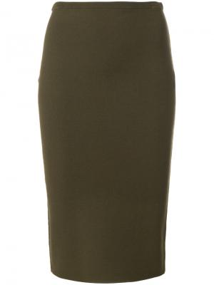 Приталенная юбка-карандаш Dvf Diane Von Furstenberg. Цвет: зелёный