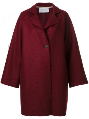 Однобортное пальто свободного кроя Harris Wharf London. Цвет: красный