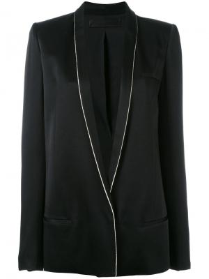 Пиджак с контрастной окантовкой Haider Ackermann. Цвет: чёрный