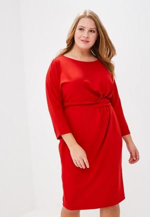 Платье Goddiva Size Plus. Цвет: красный