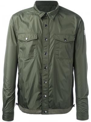 Куртка Trionphe рубашечного типа Moncler. Цвет: зелёный
