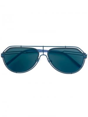 Солнцезащитные очки авиаторы Dolce & Gabbana Eyewear. Цвет: синий