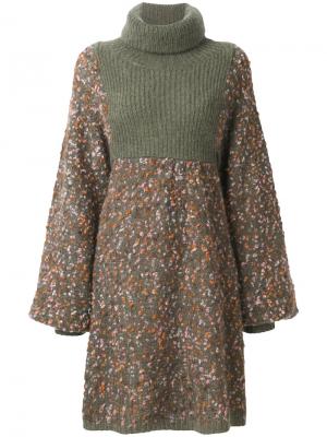Платье-свитер свободного кроя Chloé. Цвет: зелёный