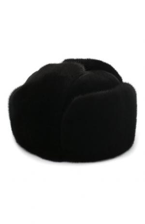Меховая шапка-ушанка Kussenkovv. Цвет: черный