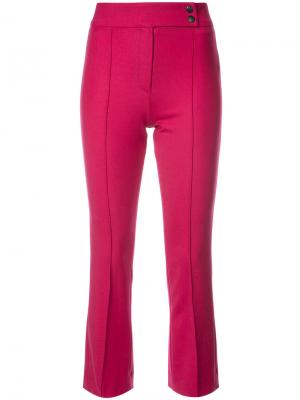Укороченные расклешенные брюки Veronica Beard. Цвет: розовый и фиолетовый