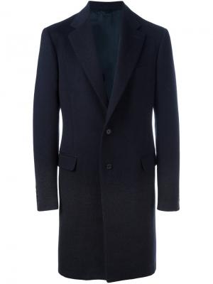 Классическое пальто Raf Simons. Цвет: синий