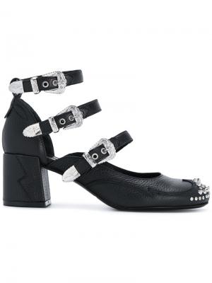Туфли-лодочки с ремешками в стиле вестерн McQ Alexander McQueen. Цвет: чёрный
