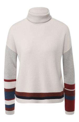 Кашемировый пуловер с воротником-стойкой Loro Piana. Цвет: светло-серый