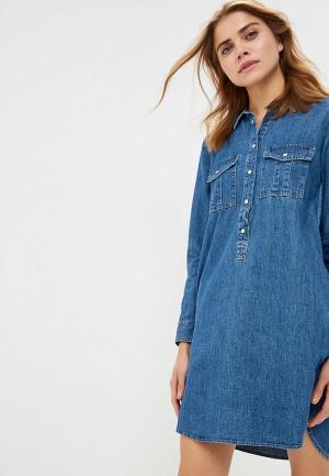 Платье джинсовое Gap. Цвет: синий