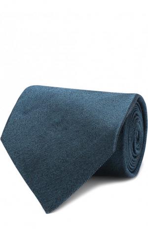 Шелковый галстук Kiton. Цвет: бирюзовый