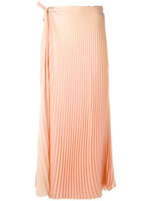 Длинная плиссированная юбка Haider Ackermann. Цвет: розовый и фиолетовый