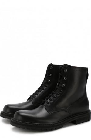 Высокие кожаные ботинки на шнуровке Dries Van Noten. Цвет: черный