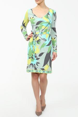 Платье Emilio Pucci. Цвет: желто-бирюзовый