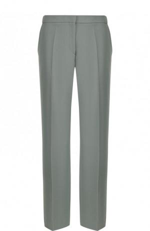 Укороченные шерстяные брюки со стрелками Dries Van Noten. Цвет: светло-зеленый