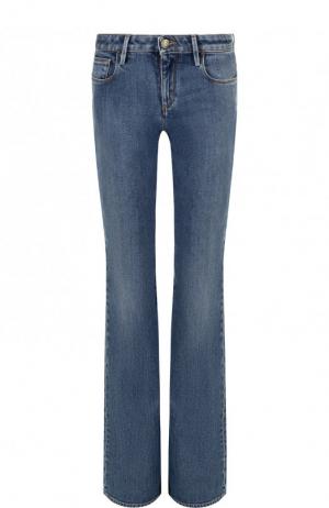 Расклешенные джинсы с потертостями Roberto Cavalli. Цвет: синий