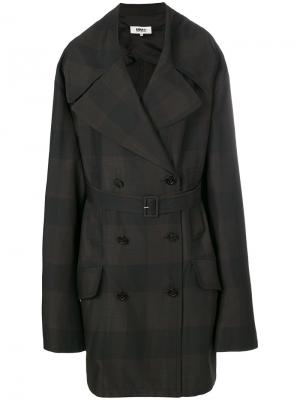 Свободное пальто Mm6 Maison Margiela. Цвет: чёрный