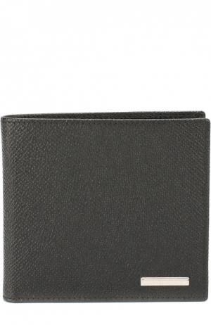 Кожаное портмоне с отделением для кредитных карт Ermenegildo Zegna. Цвет: черный