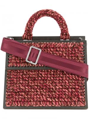 Плетеная сумка плечо Michel Copacabana 711. Цвет: розовый и фиолетовый