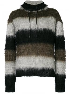 Полосатый свитер Saint Laurent. Цвет: чёрный