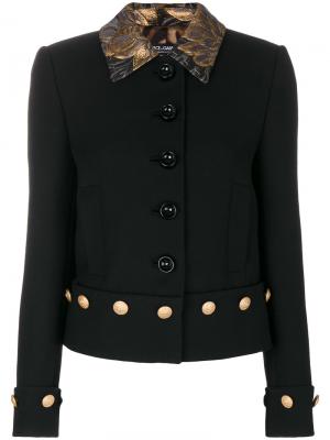 Куртка с отделкой на воротнике Dolce & Gabbana. Цвет: чёрный