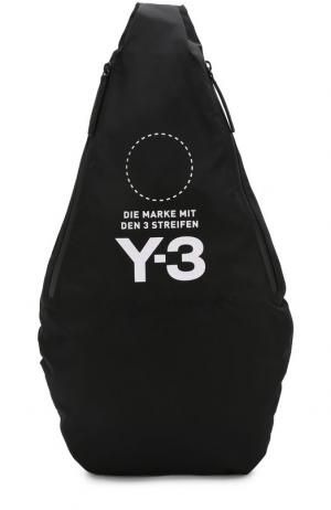 Текстильный рюкзак с логотипом бренда Y-3. Цвет: черный