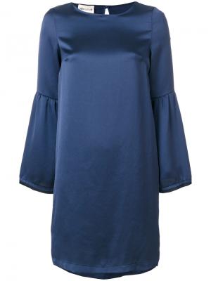 Платье с расклешенными рукавами Semicouture. Цвет: синий