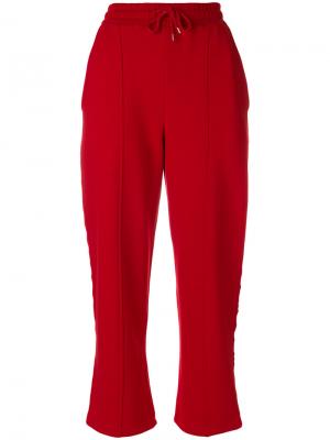 Спортивные брюки с вышивкой McQ Alexander McQueen. Цвет: красный