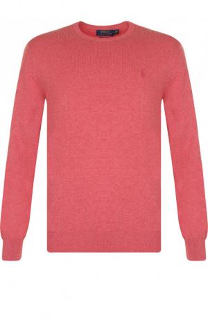 Хлопковый джемпер с логотипом бренда Polo Ralph Lauren. Цвет: красный