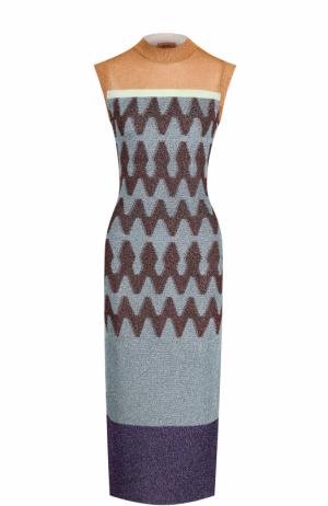 Вязаное платье-миди без рукавов Missoni. Цвет: разноцветный