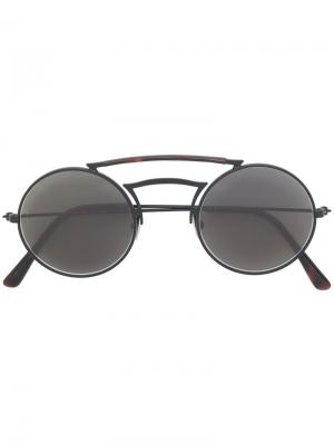 Солнцезащитные очки в круглой оправе L.G.R. Цвет: чёрный